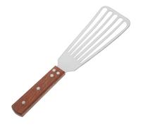 HAKIDZEL Espátula para Pescado de Acero Inoxidable Grueso y Ancho con Mango de Madera, Diseño Ergonómico, Adecuado para Freír Huevos y Preparar Tortillas en Planchas