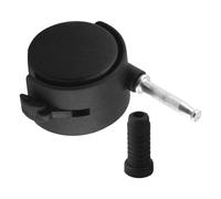 HAKIDZEL Juego de 2 Ruedas Giratorias Negras para Muebles Infantiles y Sillas de Oficina, Resistentes Abs con Freno, 2 Pulgadas, Carga Máxima 100 Lbs