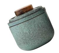 HAKIDZEL Juego de Té Portátil para Viajes de Cerámica Filtro, Taza y Tetera en Verde Matcha, Set Compacto para Preparar y Disfrutar Té en Exteriores y Hogar