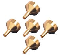 HAKIDZEL Mini Embudos de Aluminio Dorado para Perfume Resistentes al Óxido, Prácticos y Precisos, Pack de 5 Unidades para Uso en Cocina y Frascos Pequeños