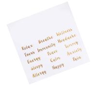 HAKIDZEL Pegatinas 5 Hojas Adhesivas Letras Doradas para Botellas de Aceite Esencial para Organización y Fácil Reconocimiento, Tamaño 18x18cm, Ideales para Etiquetas Decorativas
