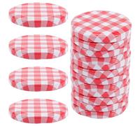 HAKIDZEL Tapas de rosca de 72 mm, 40 unidades, tapa de metal con apertura ancha, tapas de repuesto para tarros de conservas, reutilizables para el hogar y tarros de almacenamiento