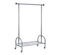 HAKU Armario con Ruedas Cromo, Metal, Metal - Dim.: AN 120 cm x AL 165 cm x P 50 cm, Estilo: Moderno