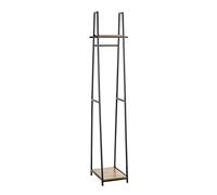 HAKU Armario de pie roble, negro, MDF, metal - Dim.: AN 38 cm x AL 166 cm x P 40 cm, Estilo: Moderno