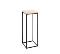 HAKU Columna de Flores Roble Natural, Negro, MDF, Metal - Dim.: An 23 x Al 67 x P 23 cm, Estilo: Moderno
