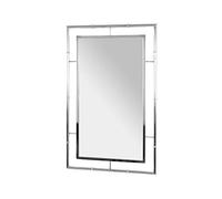 HAKU Espejo Cromo, Metal, Espejo - Dim.: AN 50 cm x AL 80 cm x P 3 cm, Estilo: Moderno