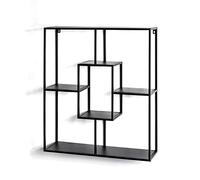 HAKU Estante de Pared Metal Estante Colgante Negro Medidas An 60 cm x Al 70 cm x Pr 18 cm Estilo: Modern