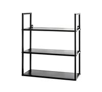 HAKU Estante de Pared Negro Estante Colgante Metal Medidas An 50 cm x Al 58 cm x Pr 20 cm Estilo: Modern