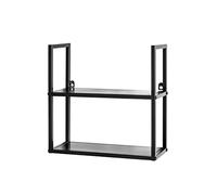 HAKU Estante de Pared Negro Metal Estante Colgante Medidas An 36 cm x Al 36 cm x Pr 15 cm Estilo: Modern