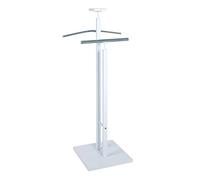 HAKU galán de noche cromado dormitorio mudo sirviente baño blanco, MDF metal - Medidas: Ancho 33 x Alto 109 x Profundidad 33 cm, Estilo: Moderno