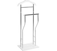 HAKU galán de noche para dormitorio, valet silencioso para baño, cromo, blanco, MDF metal - Medidas: Ancho 45 x Alto 110 x Profundidad 30 cm, Estilo: Moderno