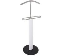 HAKU galan de noche Valet de caballero de vidrio sirviente silencioso negro blanco metal vidrio de seguridad 8 mm - Medidas: An 48 x Al 116 x P 37 cm, Estilo: Moderno