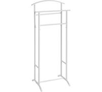 HAKU galán de noche Valet de hombre metal blanco tubo de acero sirviente silencioso acero - Medidas: Ancho 48 x Alto 107 x Profundidad 36 cm, Estilo: Moderno