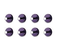 HAKU Juego de 8 perchas mora, cromo, MDF, metal - Dim.: P 5,00 cm x diámetro 7,00 cm, Estilo: Moderno