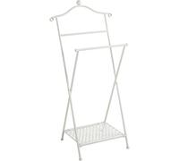 HAKU Möbel galan de noche blanco encalado, metal, metal - Dim.: AN 46 cm x AL 98 cm x P 35 cm, Estilo: Bohemio