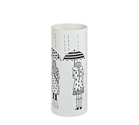 HAKU Paragüero Blanco, Blanco, Metal, Metal - Dim.: AL 45 cm x diámetro 18 cm, Estilo: Moderno