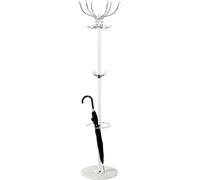 HAKU Perchero cromo, blanco, Mármol, metal - Dim.: AL 176 cm x diámetro 38 cm, Estilo: Moderno
