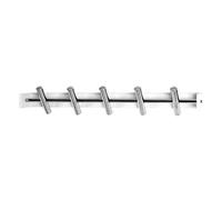 HAKU Perchero Cromo, Blanco, Metal, Metal - Dim.: AN 60 cm x AL 10 cm x P 10 cm, Estilo: Moderno