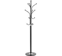 HAKU Perchero cromo, negro, Mármol, metal - Dim.: AL 179 cm x diámetro 40 cm, Estilo: Moderno