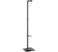 HAKU Perchero cromo, negro, metal, metal - Dim.: AN 35 cm x AL 175 cm x P 41 cm, Estilo: Moderno