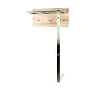 HAKU Perchero de pared aspecto acero inoxidable, roble San Remo, MDF, metal - Dim.: AN 60 cm x AL 107 cm x P 33 cm, Estilo: Moderno