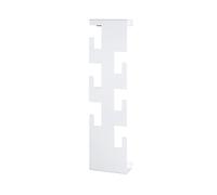 HAKU Perchero de pared blanco, blanco, acero - Dim.: AN 15 cm x AL 60 cm x P 8 cm, Estilo: Moderno