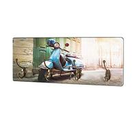 HAKU Perchero de Pared Bronce, Motivo, MDF, Metal - Dim.: AN 50 cm x AL 20 cm x P 5 cm, Estilo: Industrial
