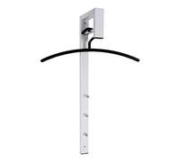 HAKU Perchero de Pared Cromo, Blanco, Metal, Metal - Dim.: AN 4 cm x AL 70 cm x P 20 cm, Estilo: Moderno