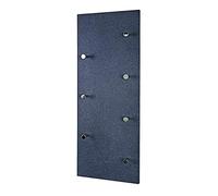 HAKU Perchero de Pared Cromo, Granito, MDF, Metal - Dim.: AN 80 cm x AL 30 cm x P 6 cm, Estilo: Moderno