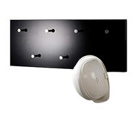 HAKU Perchero de Pared Cromo, Negro, MDF, Metal - Dim.: AN 80 cm x AL 30 cm x P 6 cm, Estilo: Moderno