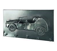 HAKU Perchero de pared cromo oscuro, metal, metal - Dim.: AN 35 cm x AL 20 cm x P 10 cm, Estilo: Industrial