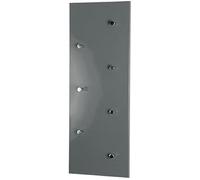 HAKU Perchero de pared gris cromo MDF metal riel de ganchos con 7 ganchos Medidas: An 80 cm x Al 30 cm x Pr 6 cm Estilo: Modern
