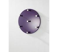 HAKU Perchero de Pared Mora, Cromo, MDF, Metal - Dim.: P 5 cm x diámetro 35 cm, Estilo: Moderno