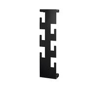 HAKU Perchero de pared negro, acero - Dim.: AN 15 cm x AL 60 cm x P 8 cm, Estilo: Moderno