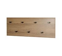 HAKU Perchero de pared roble, negro, MDF, metal - Dim.: AN 80 cm x AL 30 cm x P 5 cm, Estilo: Moderno