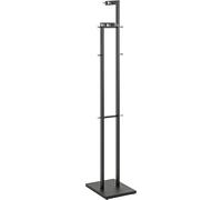 HAKU Perchero de pie cromo, negro, Metal Perchero para abrigos - Medidas: An 42 cm x Al 175 cm x Pr 30 cm, Estilo: Moderno