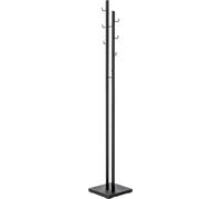HAKU Perchero de pie negro, Metal Perchero - Medidas: An 29 cm x Al 176 cm x Pr 29 cm, Estilo: Moderno