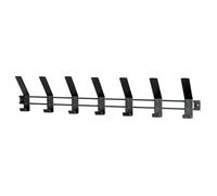 HAKU Perchero negro, metal, metal - Dim.: AN 74 cm x AL 14 cm x P 6 cm, Estilo: Moderno