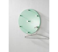 HAKU Riel de ganchos verde menta cromo MDF metal perchero de pared redondo con 7 ganchos Pr 5 cm x Ø 35 cm Estilo: Modern