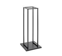 HAKU Soporte para leña negro, metal, metal - Dim.: AN 33 cm x AL 85 cm x P 33 cm, Estilo: Moderno