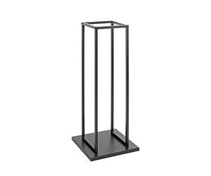 HAKU Soporte para leña negro, metal, metal - Dim.: AN 33 cm x AL 85 cm x P 33 cm, Estilo: Moderno
