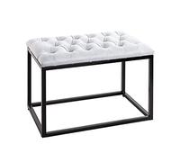 HAKU Taburete Gris, Negro, Metal, Tejido Textil - Dim.: AN 60 cm x AL 45 cm x P 40 cm, Estilo: Industrial