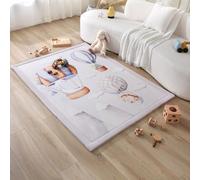 Hakuna Matte Colchoneta Manta Juegos Bebe 170x120x2,5cm, Globos de Dinosaurios - Tapete Infantil con Memory Foam Manta de Juegos Bebe Antideslizante, Tatami Bebe, Suelos Infantiles