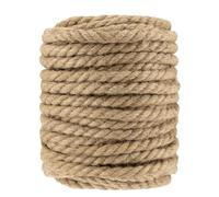 HAKZEON Cuerda de yute de 12 mm, cuerda trenzada de yute natural, cuerda de manila, cuerda de cáñamo fuerte para jardinería, camping, decoración, agrupación