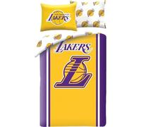 Halantex Baloncesto Los Angeles La Lakers Basket - Juego de cama funda nórdica de 140 x 200 cm con funda de almohada de 70 x 90 cm - 100% poliéster multicolor