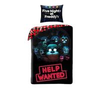 Halantex Five Nights at Freddy'S - Juego de Funda nórdica Reversible (140 x 200 cm, Funda de Almohada, 70 x 90 cm, 100% poliéster, Multicolor FNAF