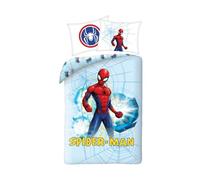 Halantex Juego de Cama Spiderman de algodón, Funda nórdica de 140 x 200 cm y Funda de Almohada de 70 x 90 cm
