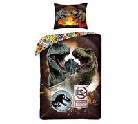 Halantex Jurassic World - Juego de Funda nórdica (140 x 200 cm + 70 x 90 cm, 100% algodón)