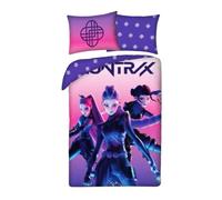 Halantex K-Pop Demon Hunters Battle - Juego de funda de edredón individual, color rosa, 100 % algodón