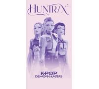 Halantex K-Pop - Toalla de playa grande - 100% algodón - Dimensiones: 70 x 140 cm - Color rosa y morado